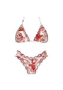 Red Toile Bikini Set