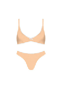 Check Bikini Set in Orange