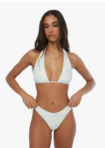 Halter Cottage Toile Bikini Top