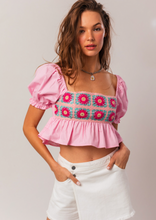 Load image into Gallery viewer, Pink Crochet Top
