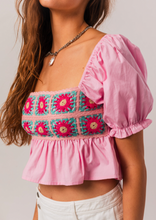 Load image into Gallery viewer, Pink Crochet Top
