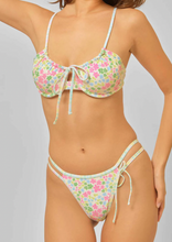 Load image into Gallery viewer, Noey Underwire Tie Front Top in Pastel Party
