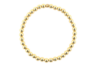 Gold Bead Bracelet 4MM