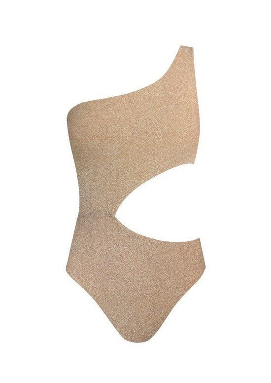 Gold Shimmer One Piece Swimsuit